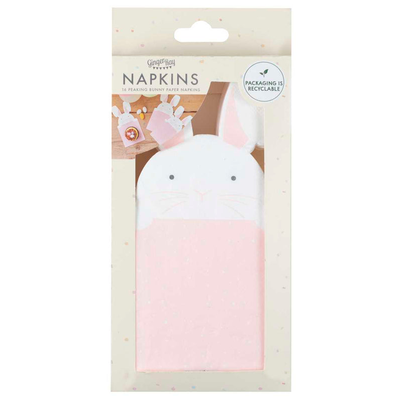 Napkins - EGG-213 - Peeking Bunny Easter Napkins - Peeking Bunny Easter Napkins - Whistlefish