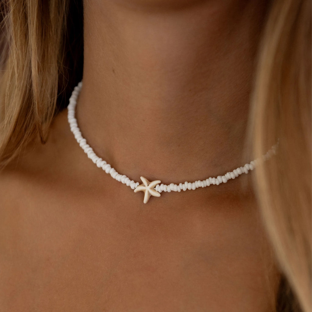 Necklace-KALGN-002 - Tidepool Star White Necklace-Pineapple Island
