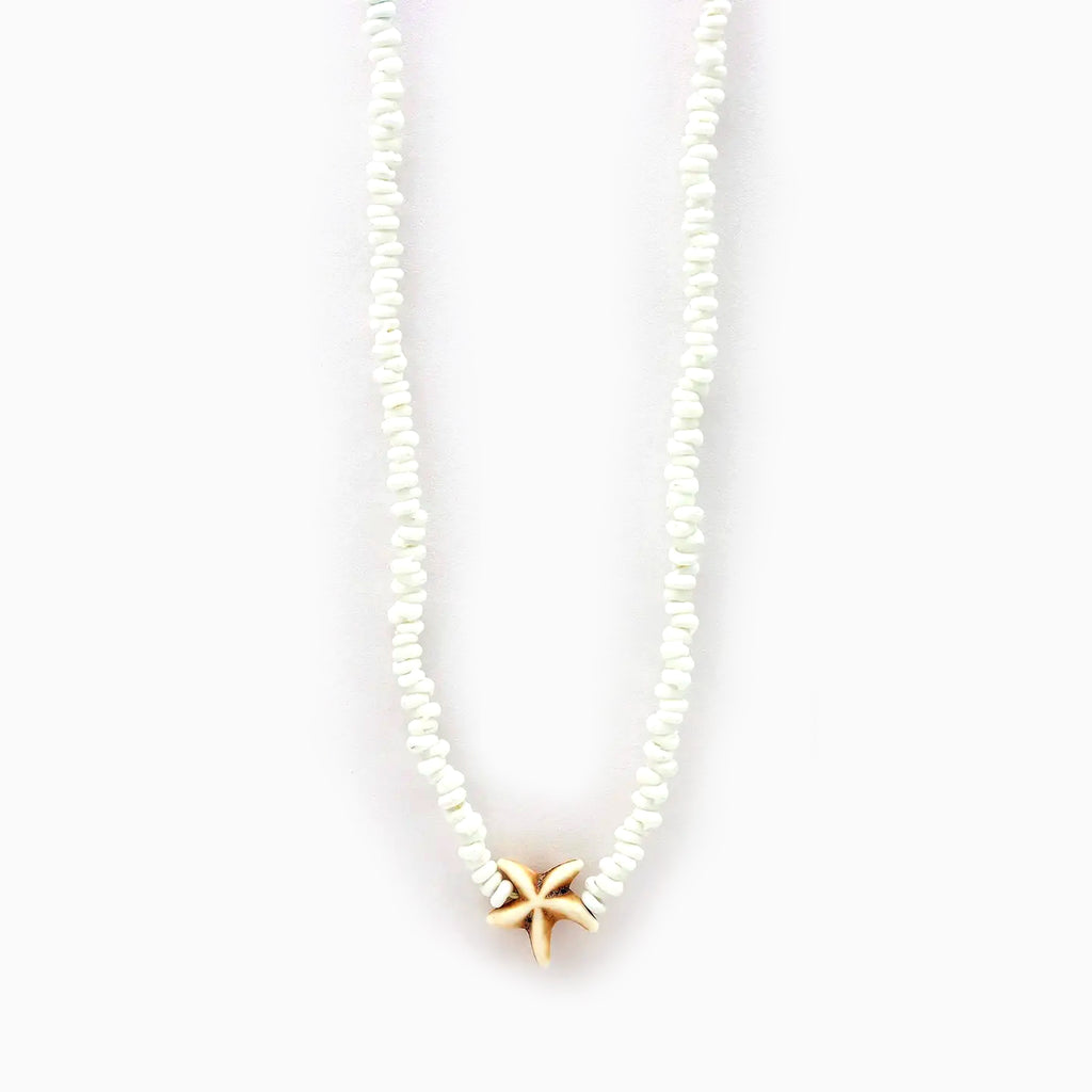 Necklace-KALGN-002 - Tidepool Star White Necklace-Pineapple Island