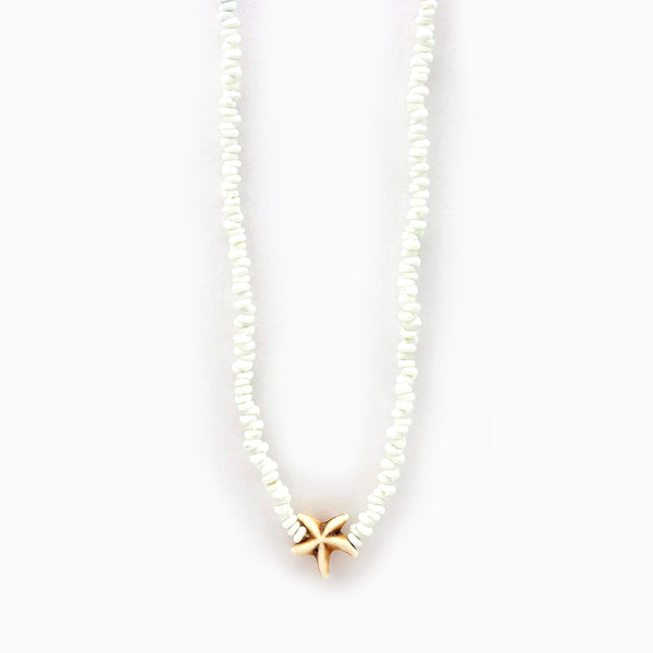 Necklace-KALGN-002 - Tidepool Star White Necklace-Pineapple Island