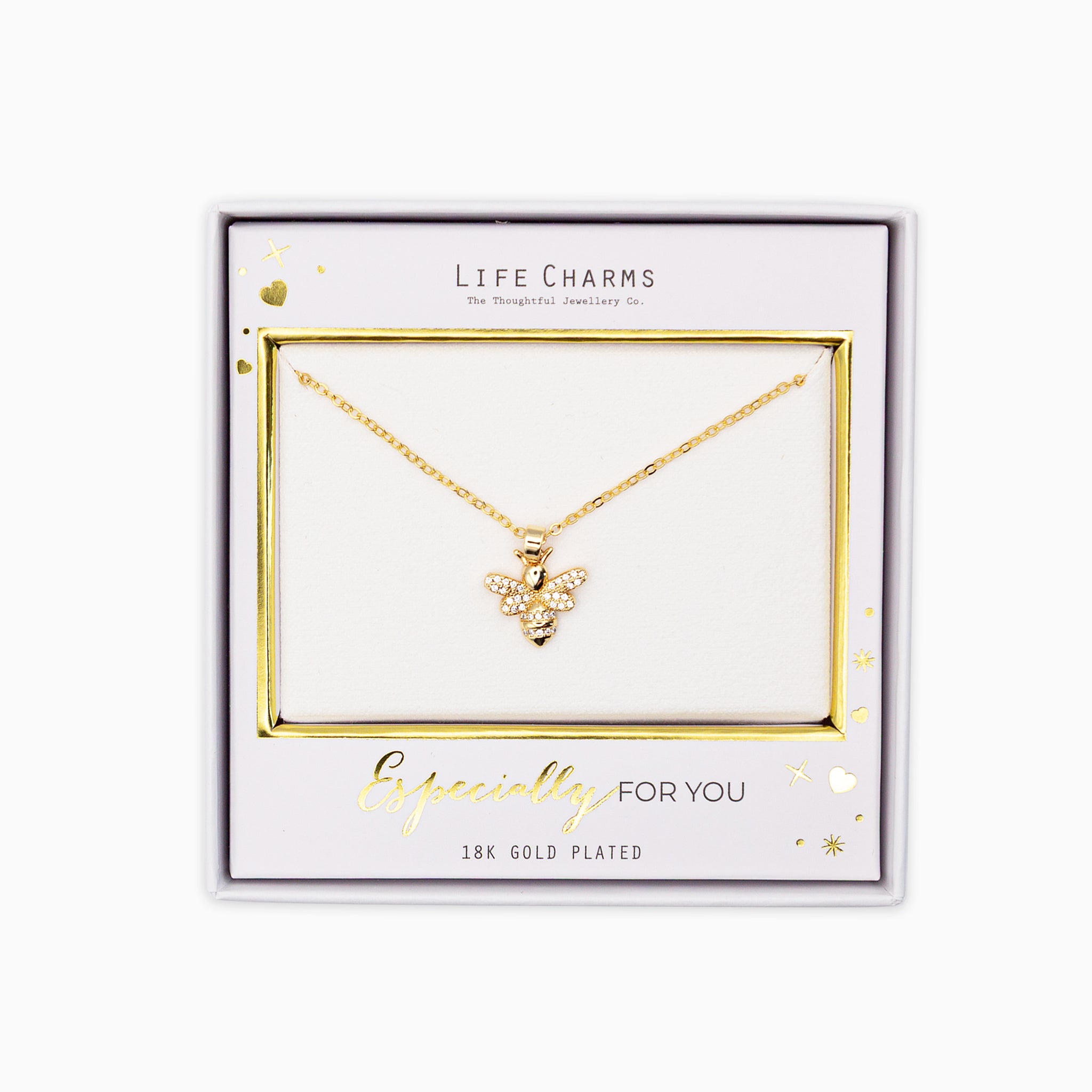 Necklace-N01 - Gold Bee Necklace-Whistlefish