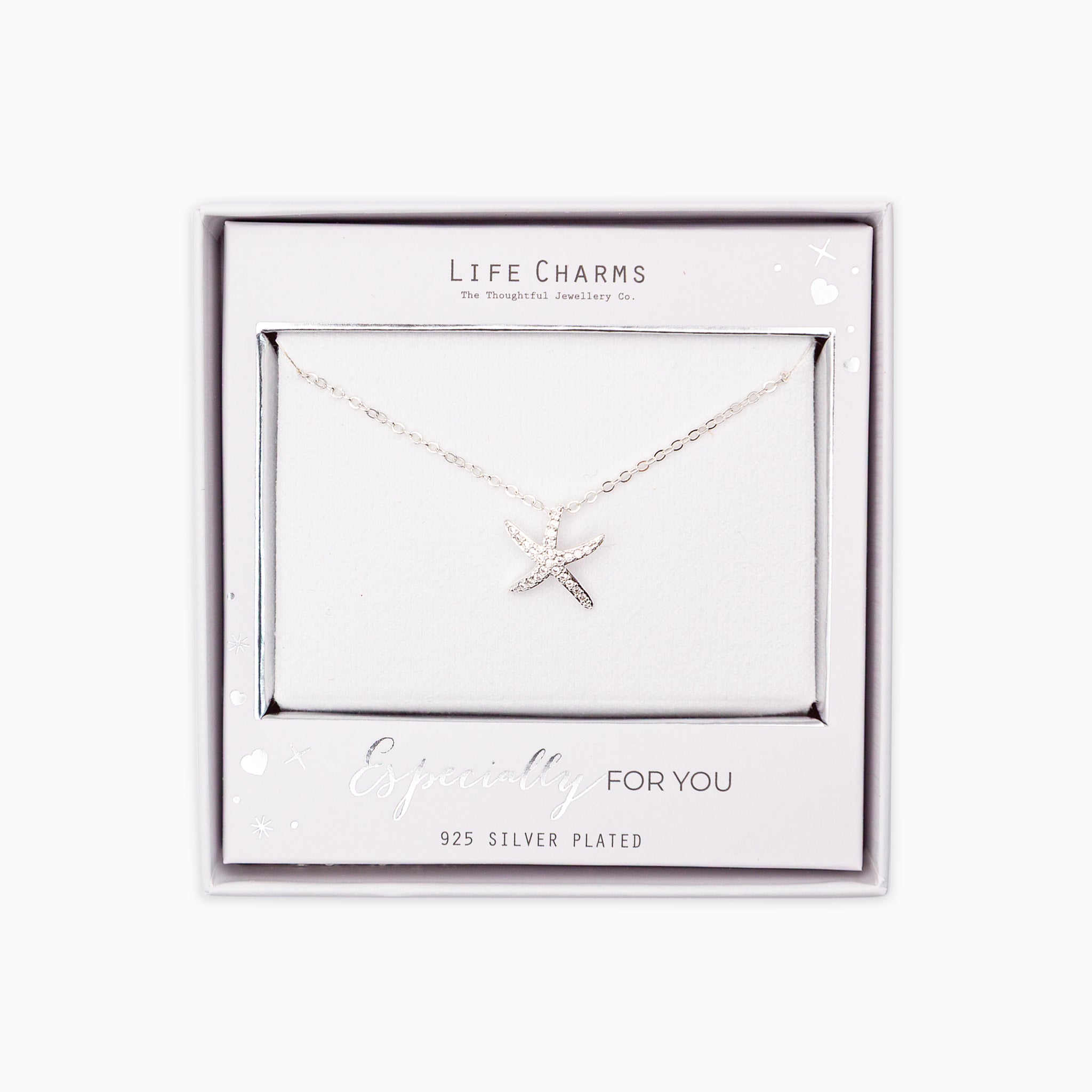 Necklace-N18 - Silver Starfish Necklace-Whistlefish