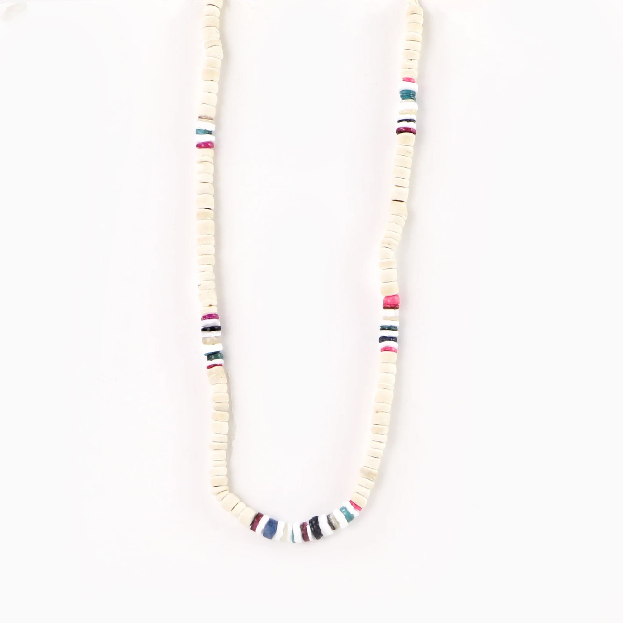 Necklace-NCK-001 - Putih Surf Beaded Necklace-Pineapple Island