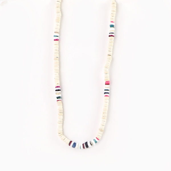 Necklace-NCK-001 - Putih Surf Beaded Necklace-Pineapple Island