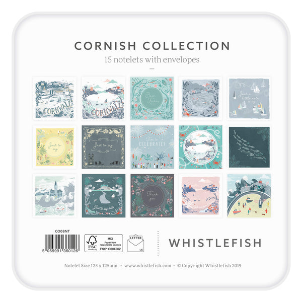 Notelet Tin-CO08NT - Cornish Collection Notelet Tin-Whistlefish