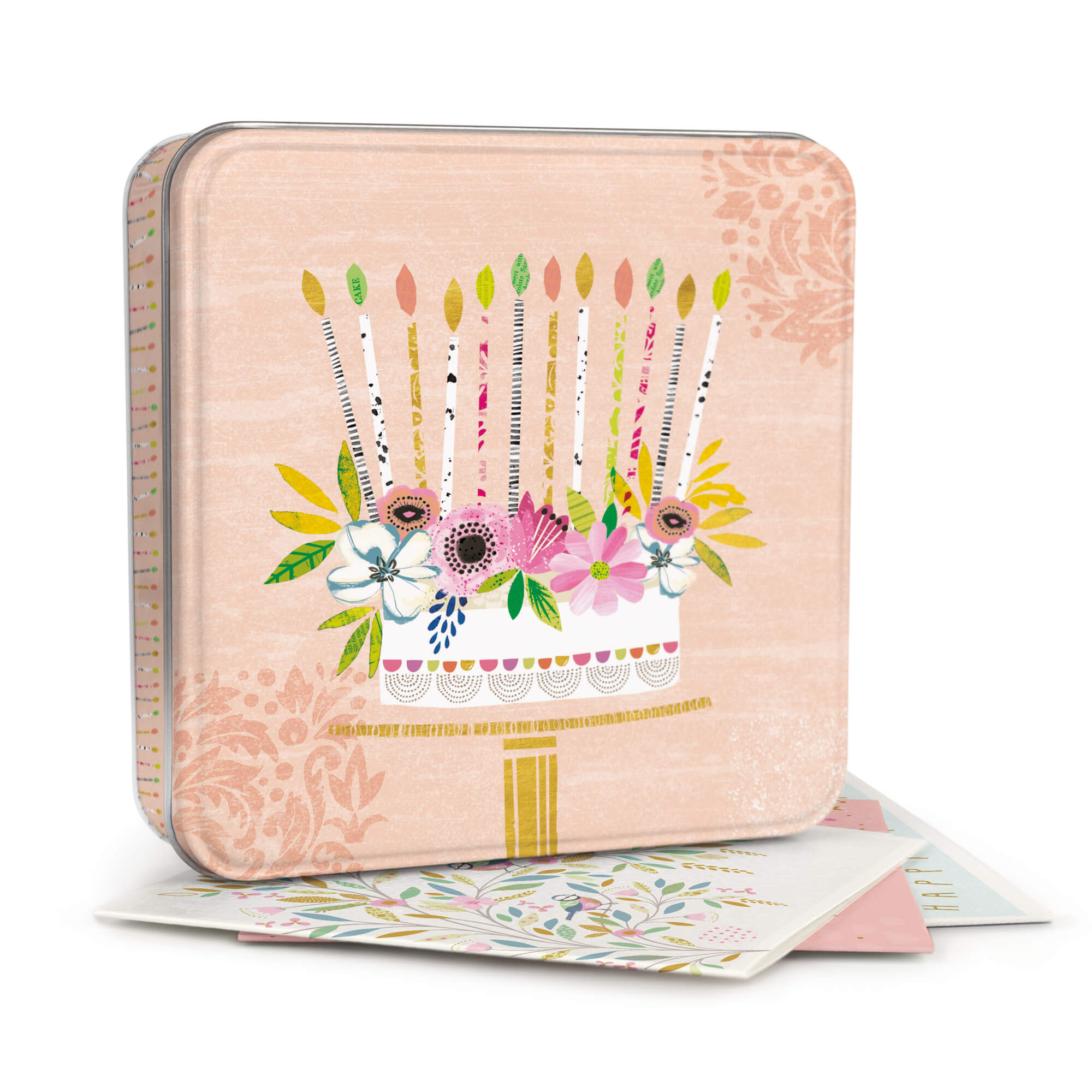 Notelet Tin-MWT31 - Colourful Candles Notelets-Whistlefish
