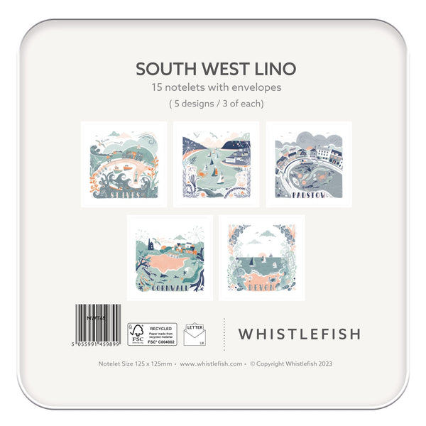 Notelet Tin-MWT45 - Lino Southwest Notelet Tin-Whistlefish