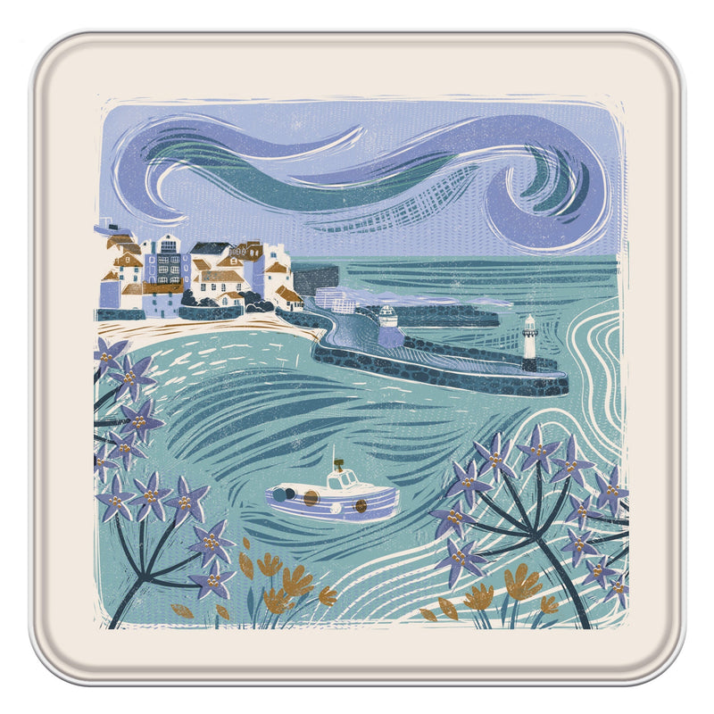 Notelet Tin - MWT56 - Coastal Lino Notelet Tin - Coastal Lino Notelet Tin - Whistlefish