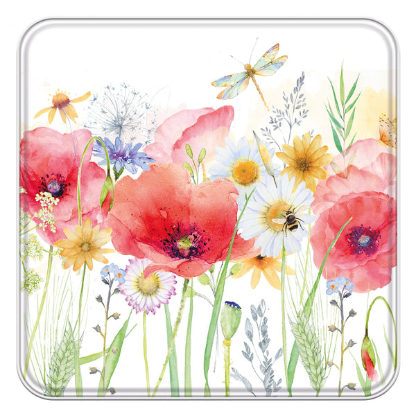 Notelet Tin - MWT57 - Poppy Meadow Notelet Tin - Poppy Meadow Notelet Tin - Whistlefish