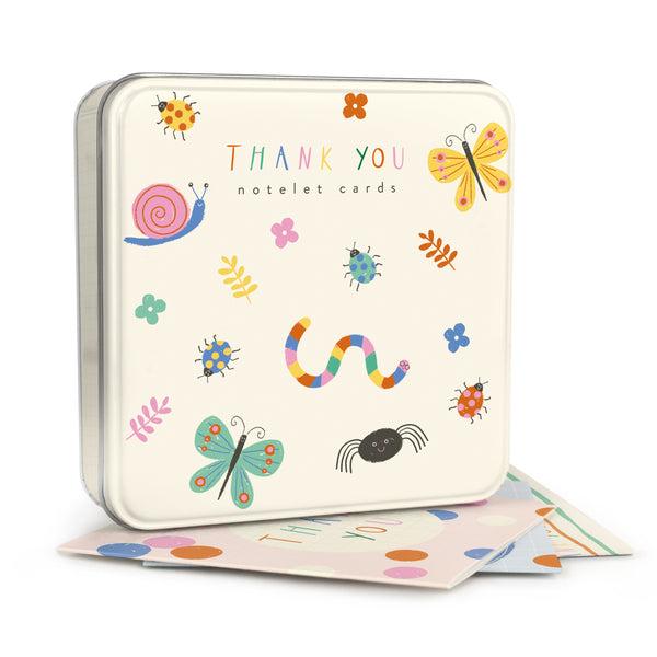 Notelet Tin - MWT58 - Colourful Critters Thank You Notelet Tin - Colourful Critters Thank You Notelet Tin - Whistlefish