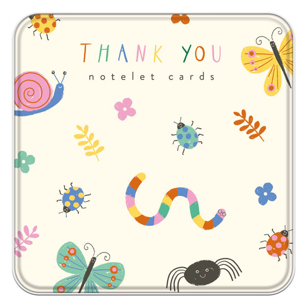 Notelet Tin - MWT58 - Colourful Critters Thank You Notelet Tin - Colourful Critters Thank You Notelet Tin - Whistlefish