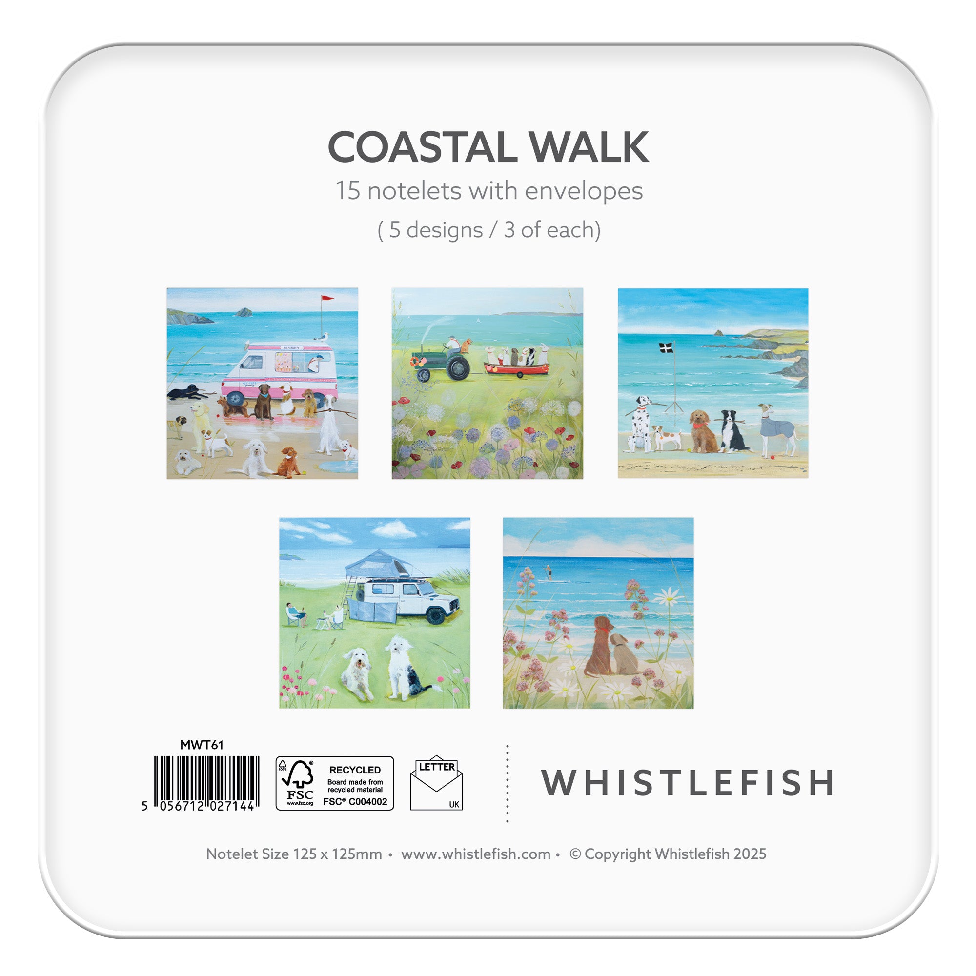 Notelet Tin-MWT61 - Coastal Walk Notelet Tin-Hannah Cole