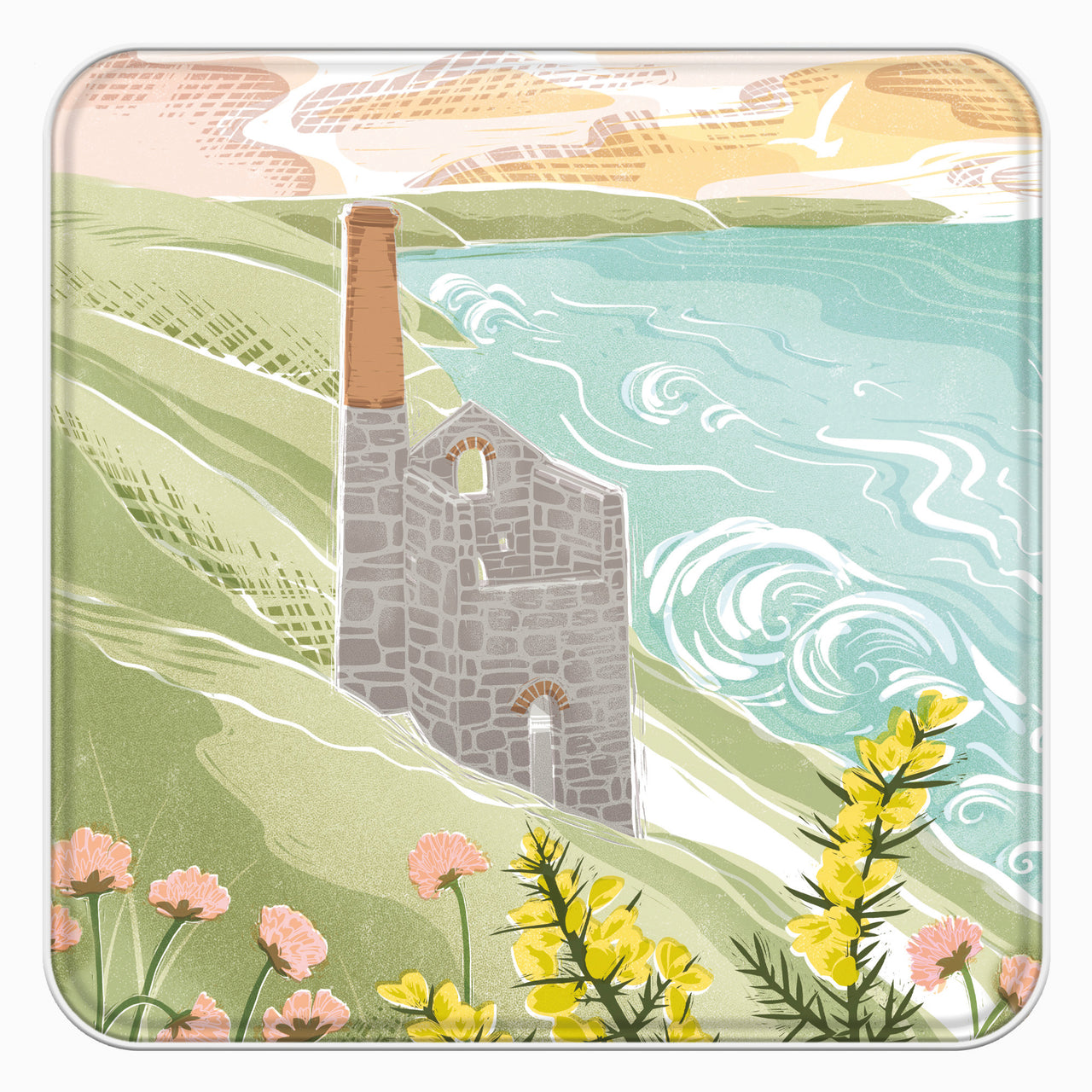 Notelet Tin-MWT67 - Cornish Linos Notelet Tin-Whistlefish