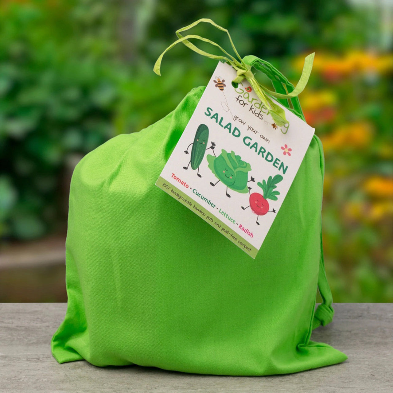 Grow Your Own Gift bag-OBSaladGarden - Salad Garden Gift Bag-Gardening for Kids
