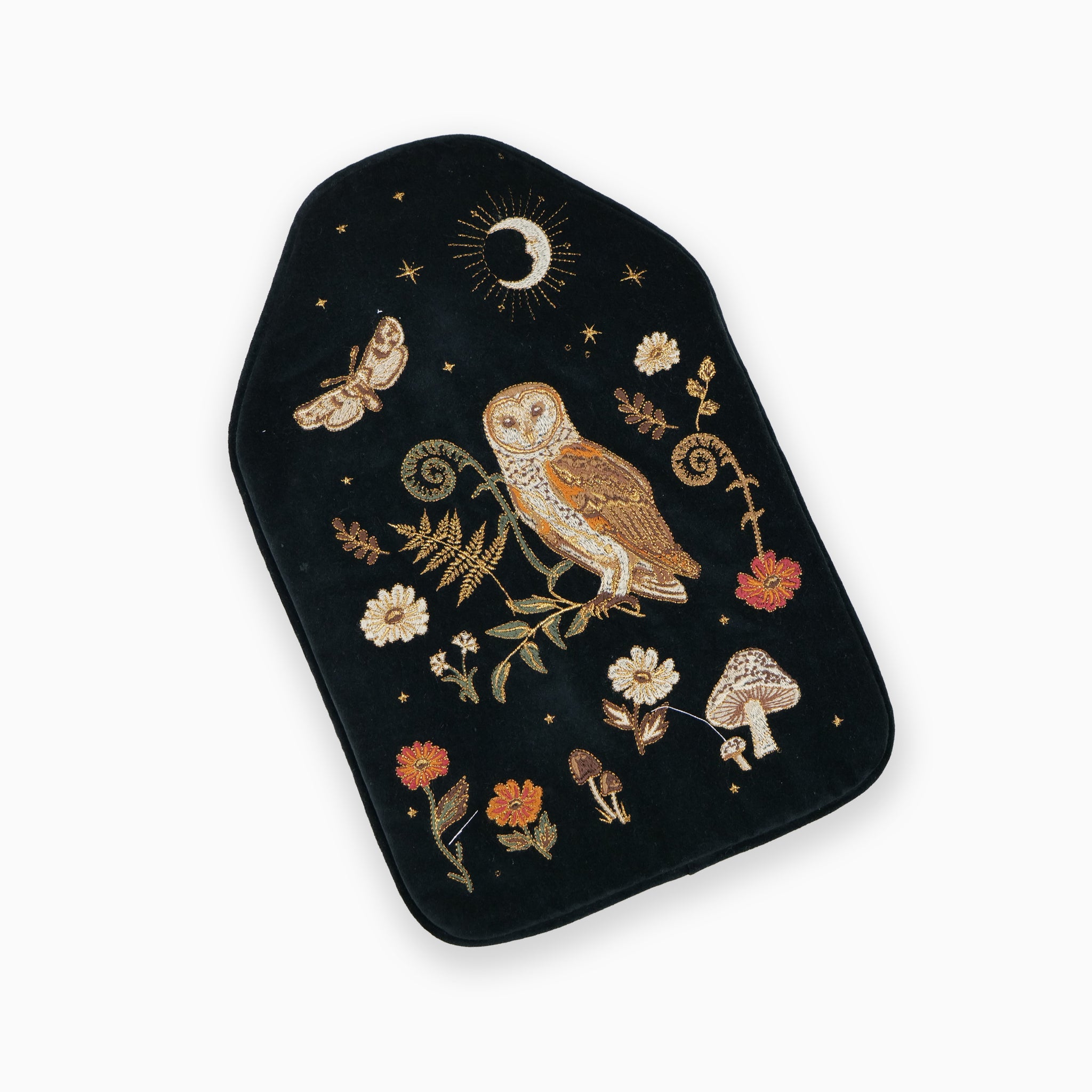 20163 - Mystical Owl Velvet Hot Water Bottle