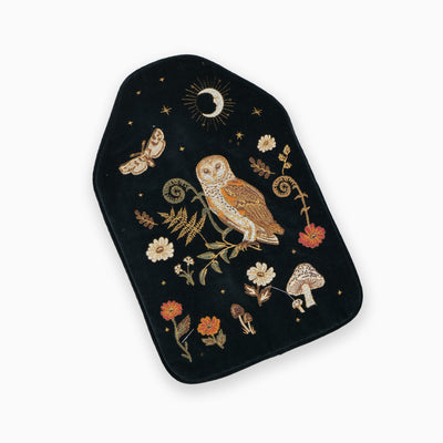 20163 - Mystical Owl Velvet Hot Water Bottle