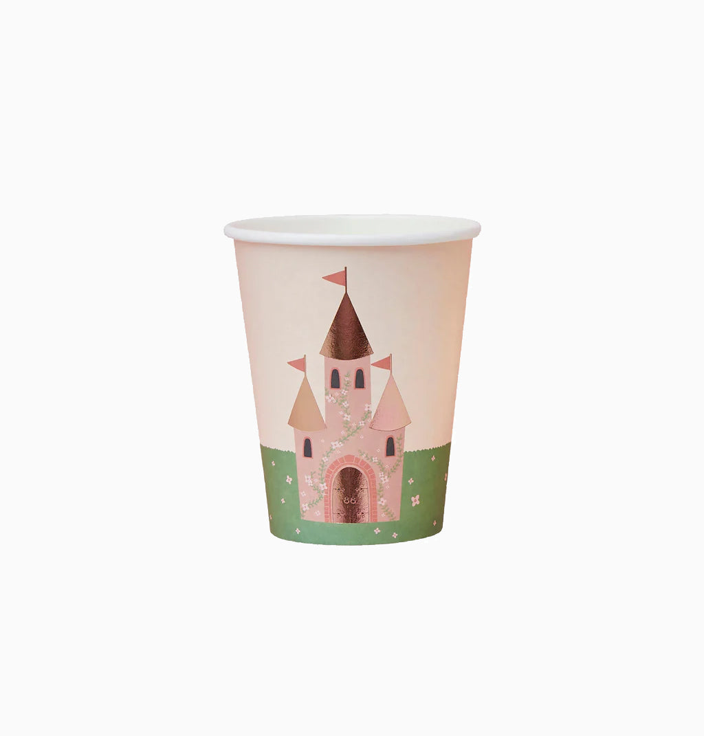 Paper Cups-HBLP110 - Castle Paper Cup 8pcs-HootyBalloo