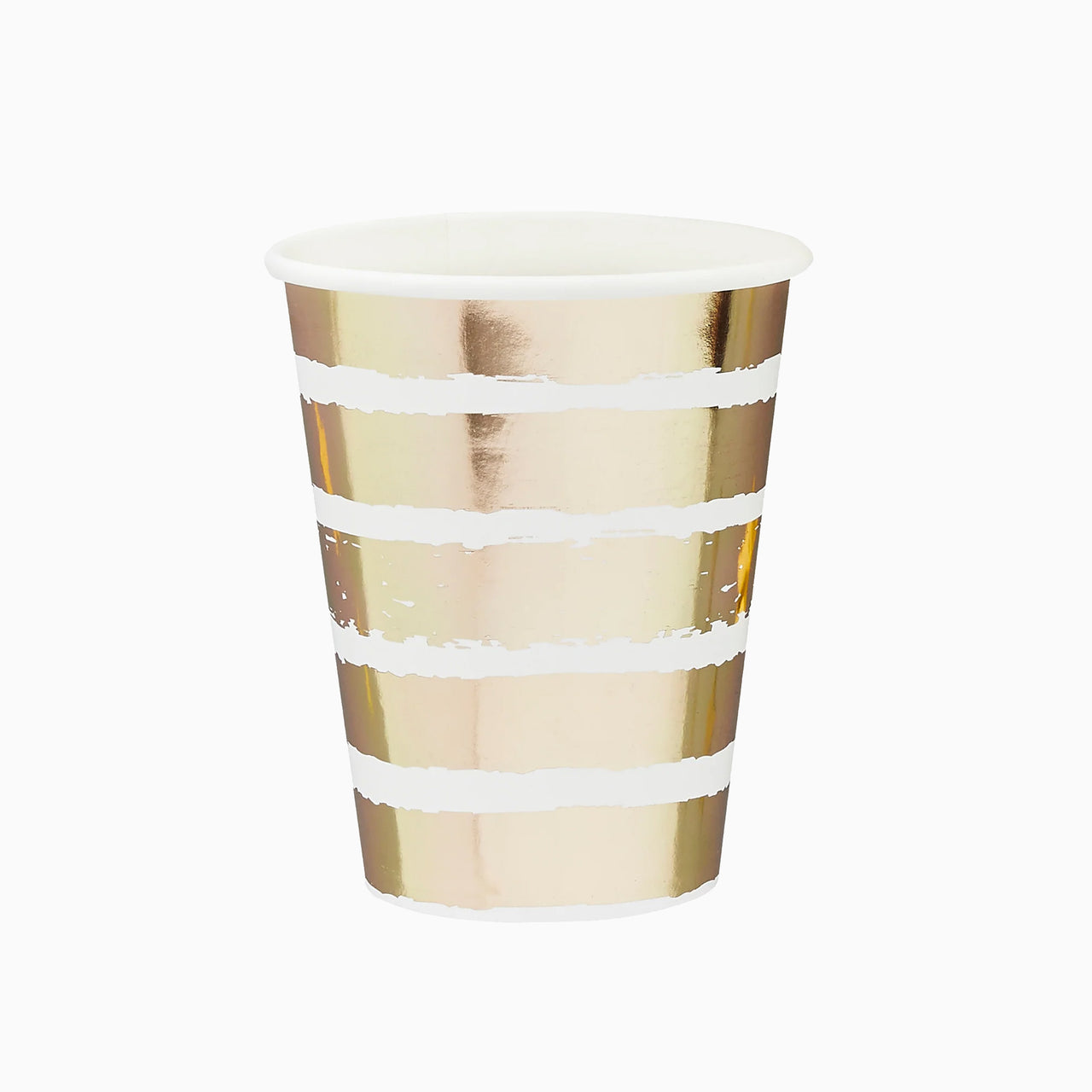 Paper Cups-HBMM137 - Gold Striped Paper Cups-Hootyballoo