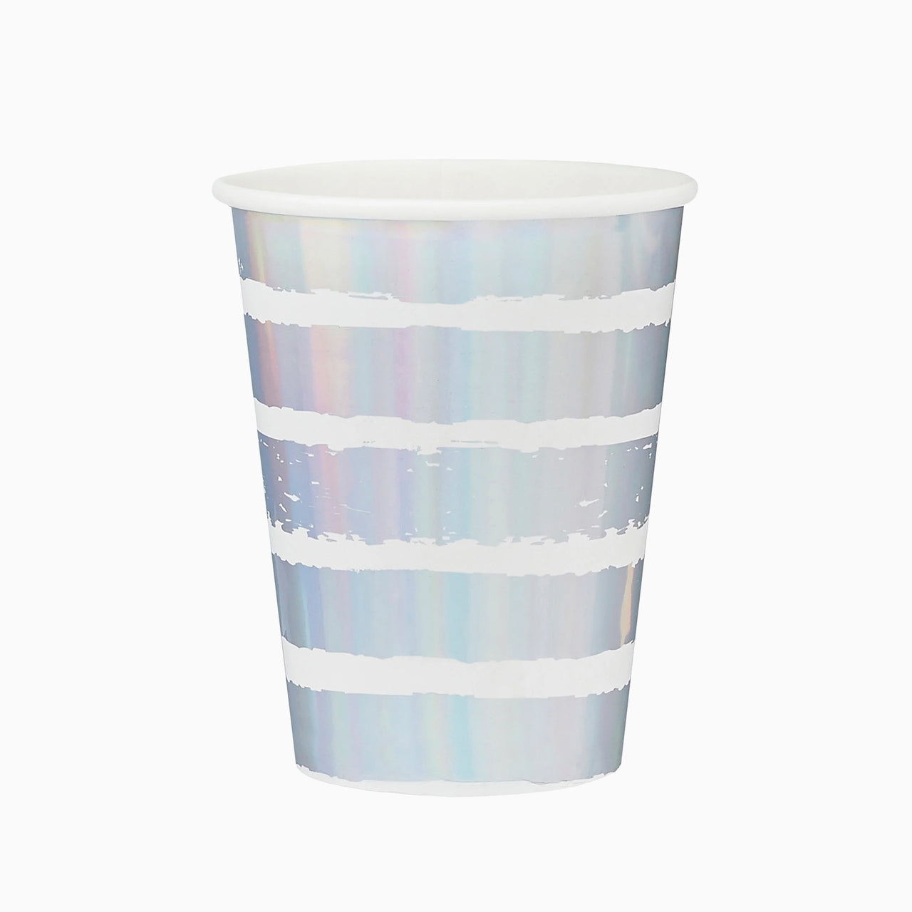 Paper Cups-HBMM139 - Iridescent Striped Paper Cups-Hootyballoo