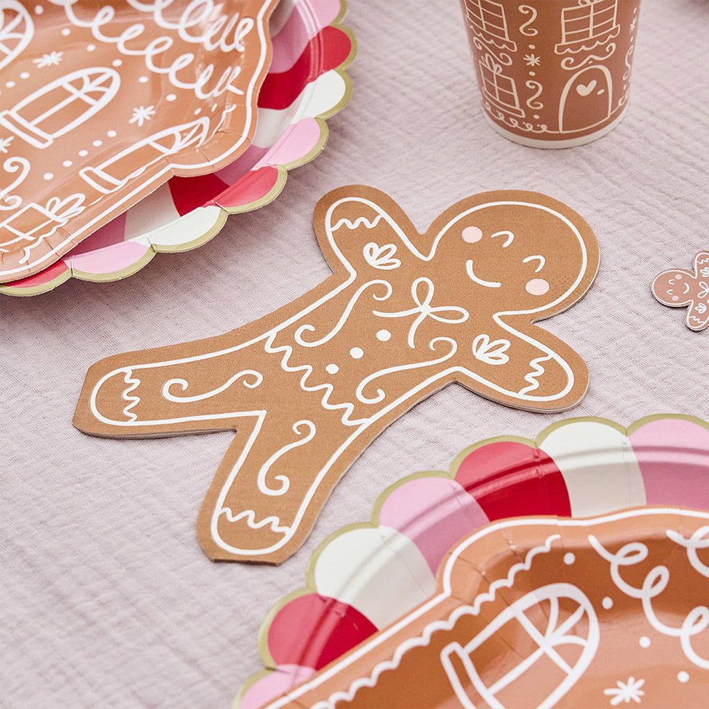 Paper Napkins-HBGB106 - Gingerbread Paper Napkins-Hootyballoo