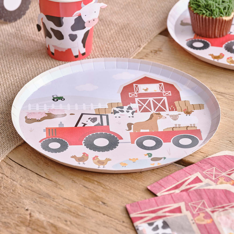 Paper Plates-FA-102 - Farm Scene Paper Plates-Whistlefish