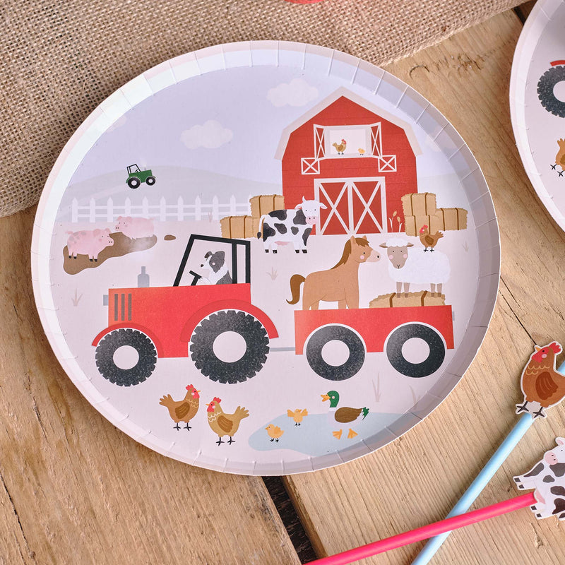 Paper Plates-FA-102 - Farm Scene Paper Plates-Whistlefish