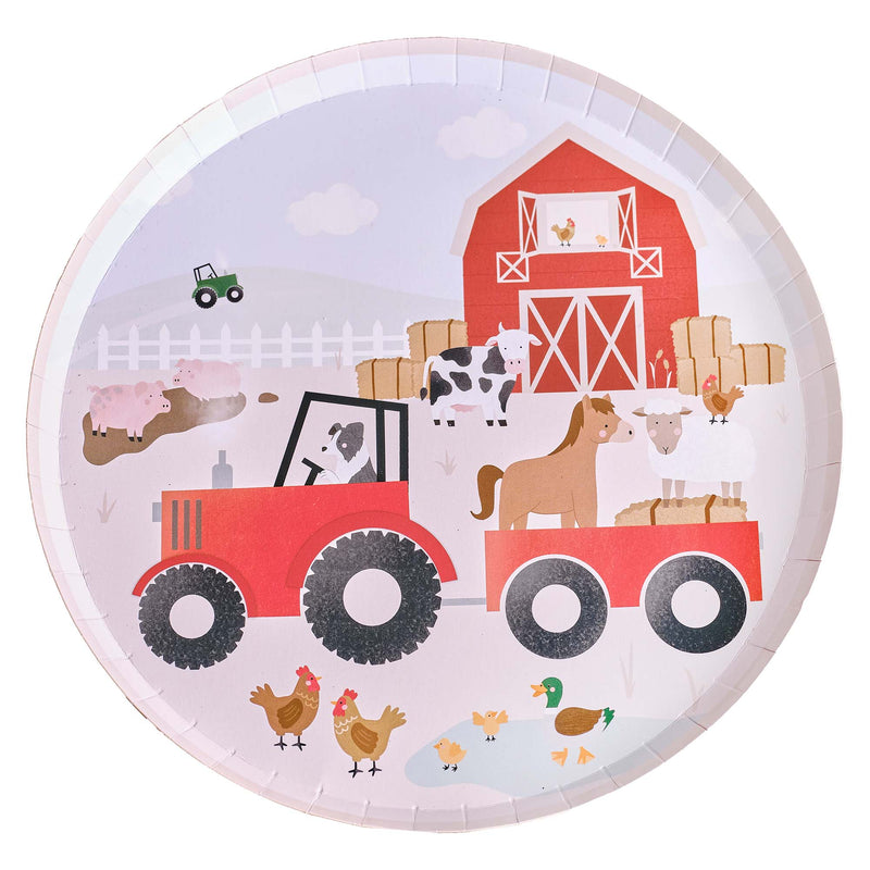 Paper Plates-FA-102 - Farm Scene Paper Plates-Whistlefish