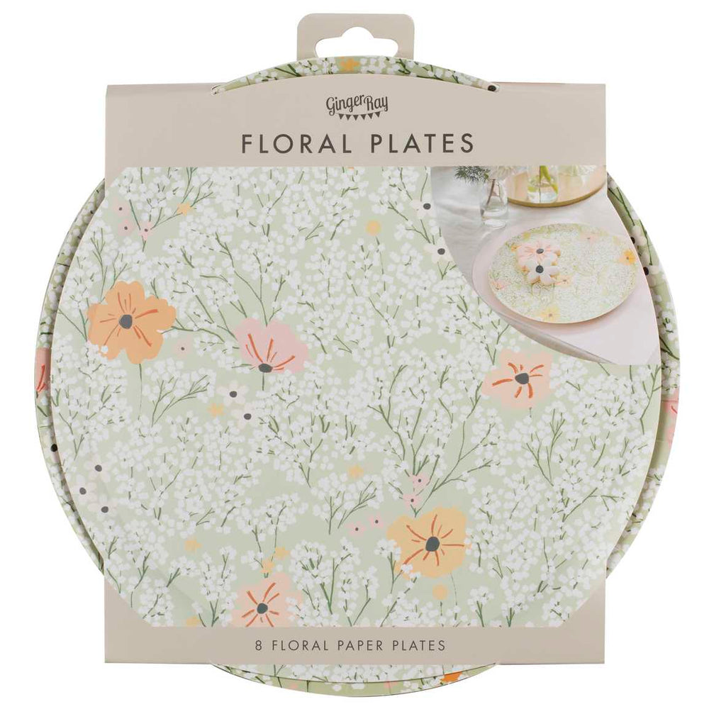 Floral Baby Shower Plates Whistlefish