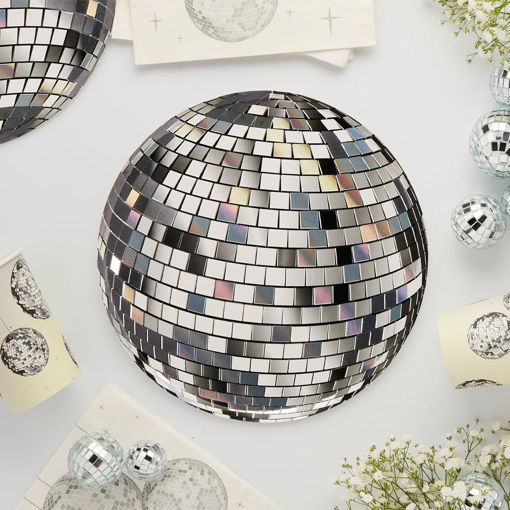 Paper Plates-HBDP101 - Disco Paper Plates-Hootyballoo