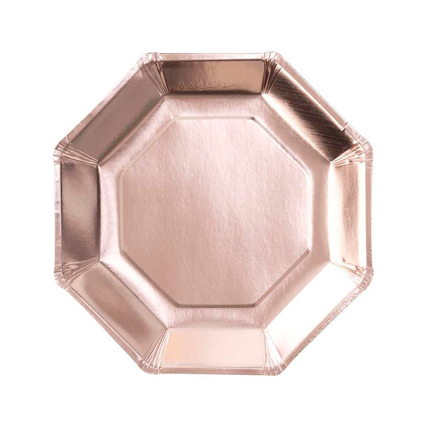 Paper Plates - PM-361 - Rose Gold Paper Plates - Rose Gold Paper Plates - Whistlefish