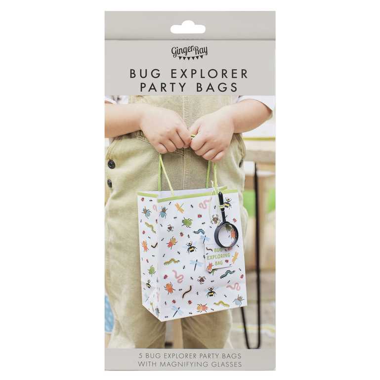 Party Bag - BUG-114 - Bug Hunt Party Bags with Magnifying Glasses - Bug Hunt Party Bags with Magnifying Glasses - Whistlefish
