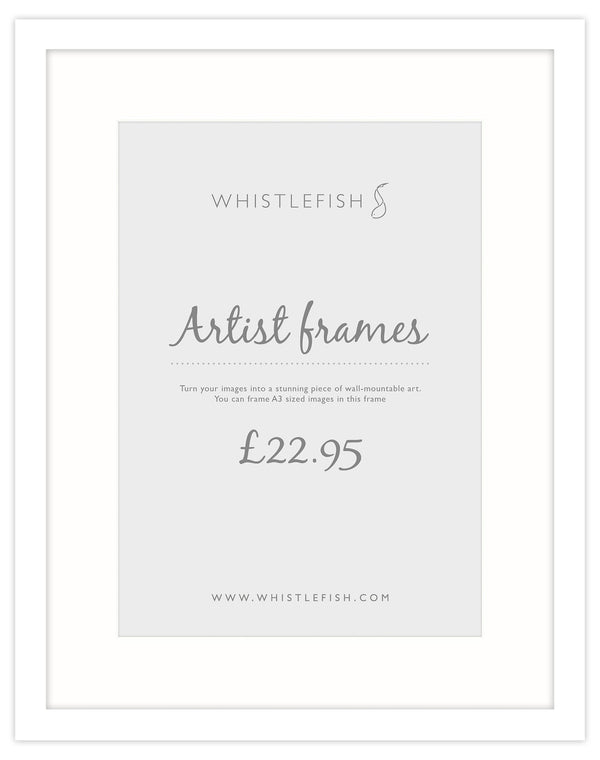 Picture Frame-AF11F - White A3 Frame-Whistlefish