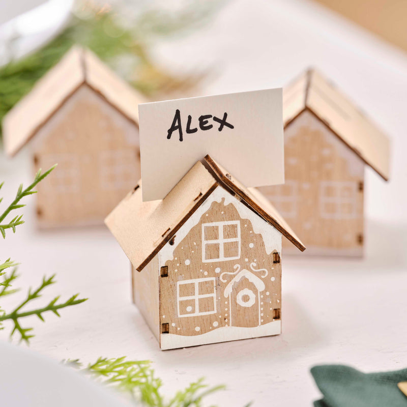 Place Card Holder - NN-154 - Wooden House Place Card Holders - Wooden House Place Card Holders - Whistlefish