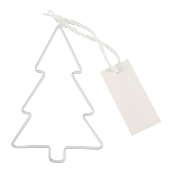 Place Card Holders-BWC-117 - White & Gold Christmas Tree Place Cards-Whistlefish