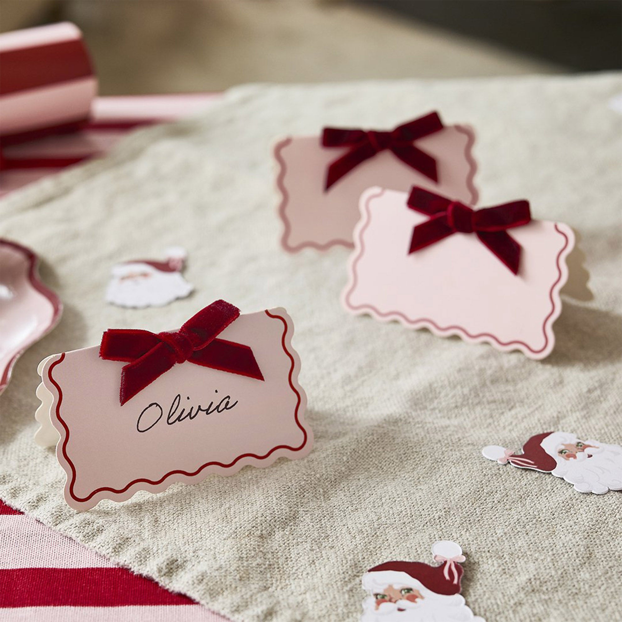 Place Cards-HBSB208 - Velvet Bow Place Cards-Hootyballoo