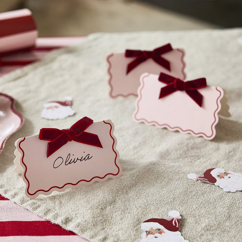 Place Cards-HBSB208 - Velvet Bow Place Cards-Hootyballoo