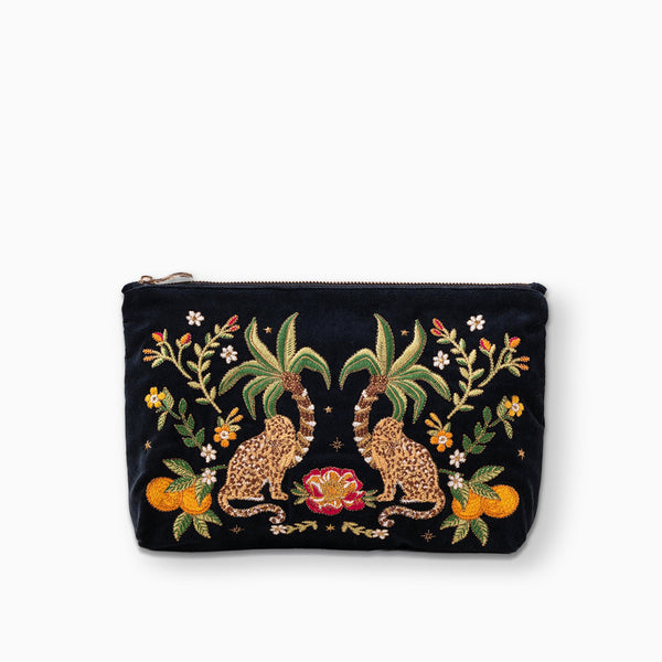 Pouch-85097 - Tropical Jaguar Everyday Pouch-Elizabeth Scarlett