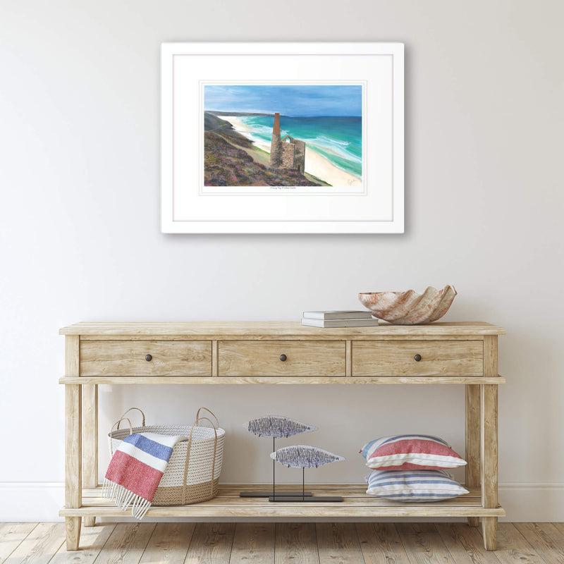 Print - GH01P - A Sunny Day at Wheal Coates - A Sunny Day at Wheal Coates Art Print by Georgie Harrison - Whistlefish
