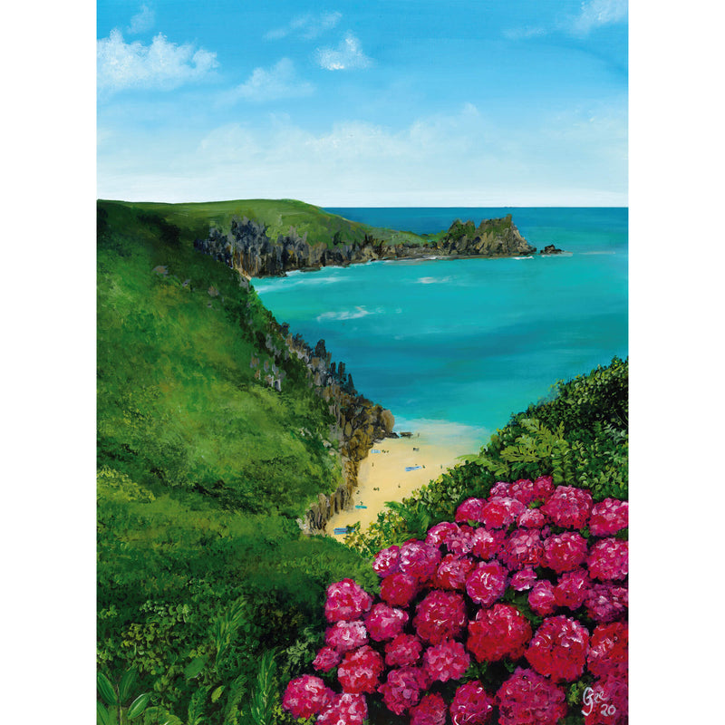 Print-GH10P - Porthcurno Art Print-Whistlefish