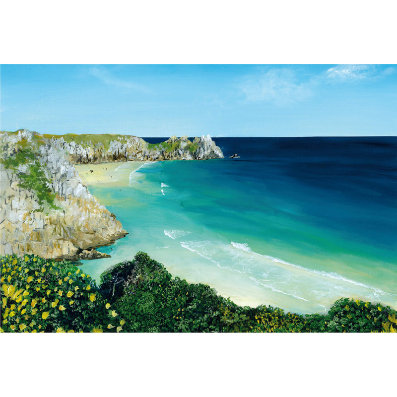 Print-GH22P - Summertime in Cornwall Art Print-Whistlefish