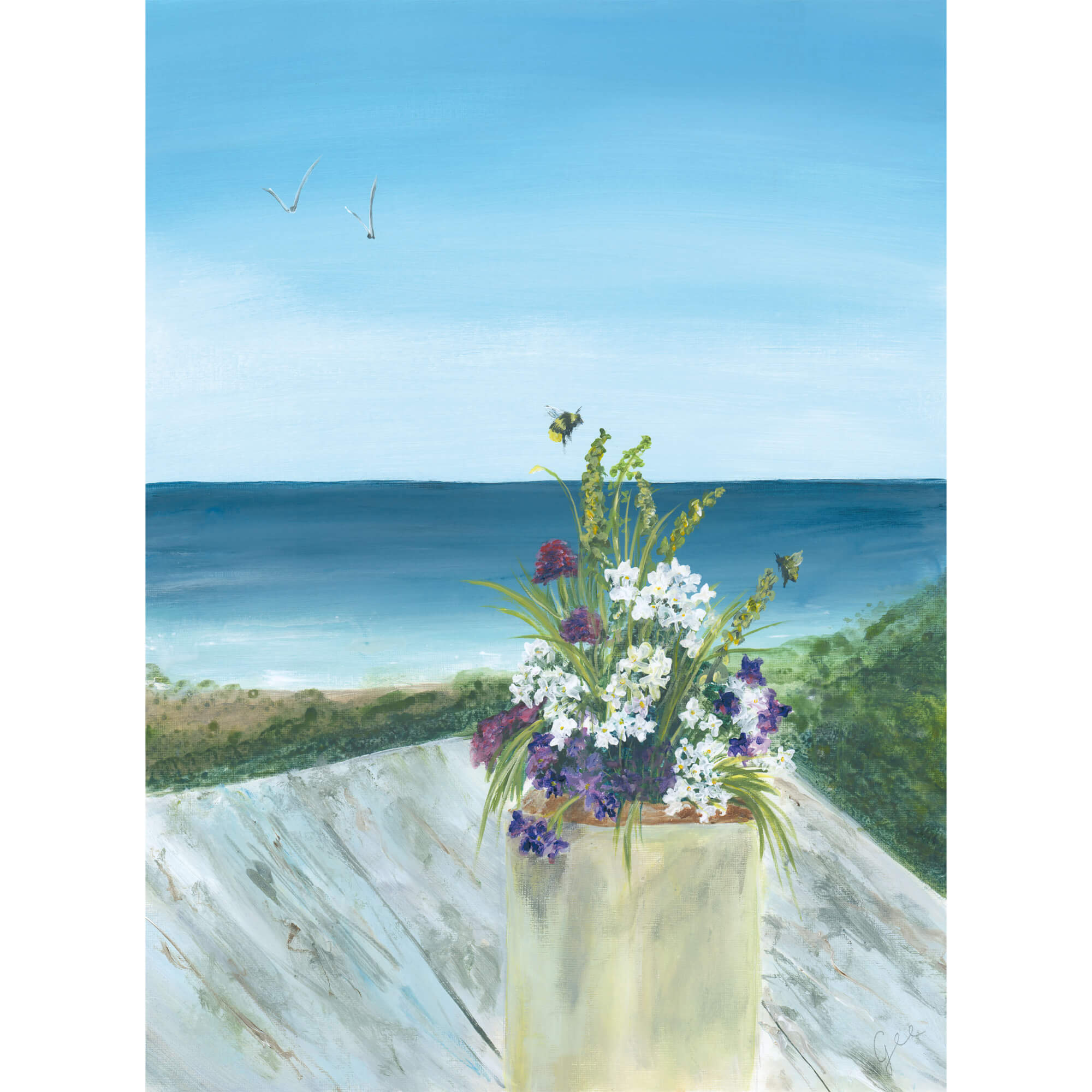 Print-GH28P - Porthcurnick Art Print-Whistlefish