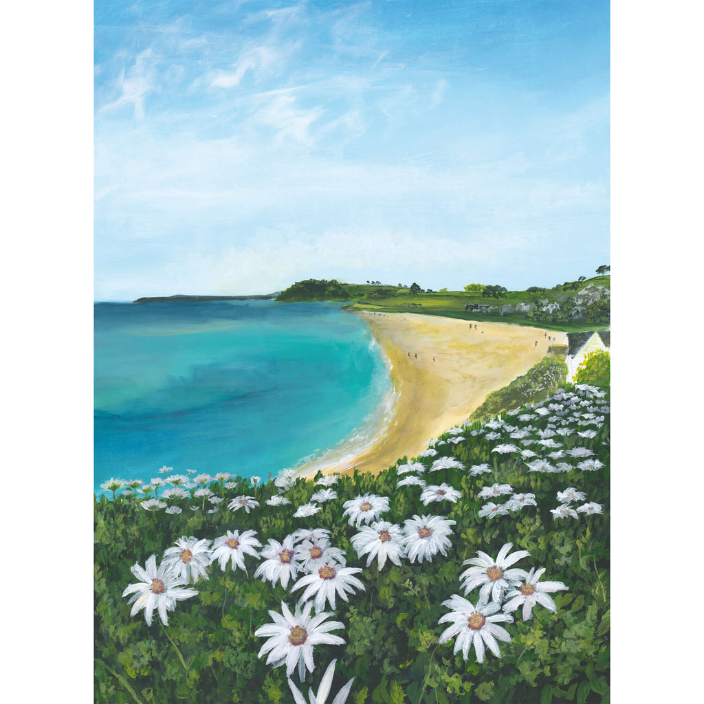Print-GH29P - Daisies by the Sea Art Print-Whistlefish
