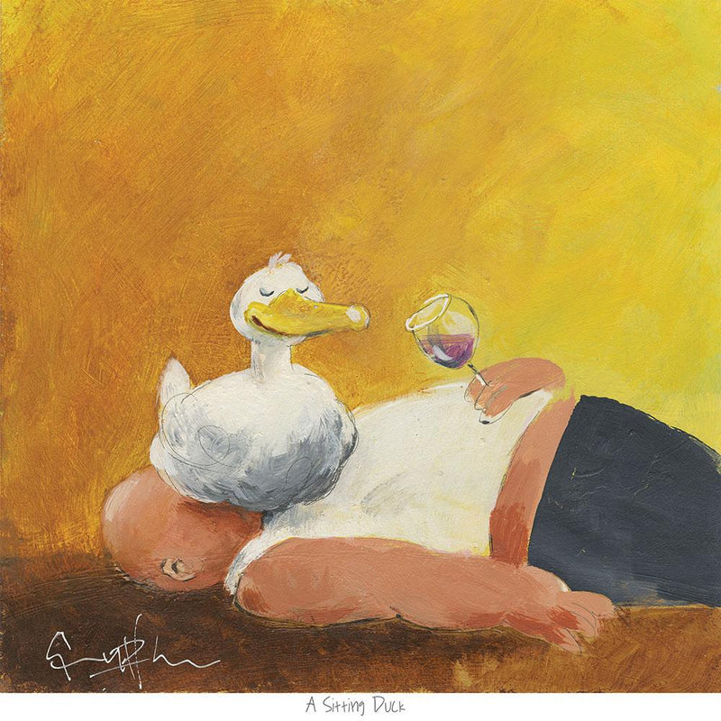 Print-GPT86P - A Sitting Duck Art Print-Whistlefish