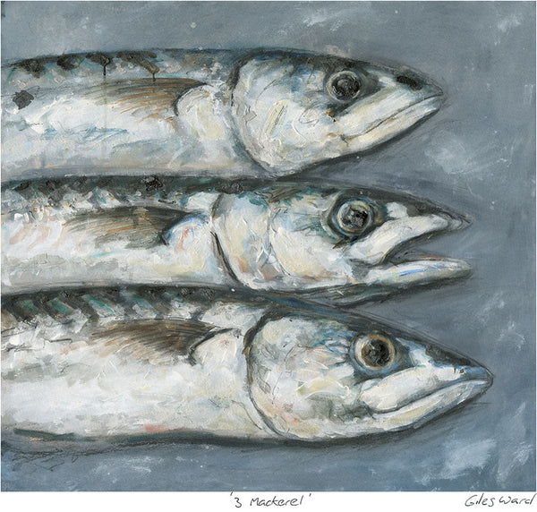 Print-GW08P - 3 Mackerel Art Print-Whistlefish