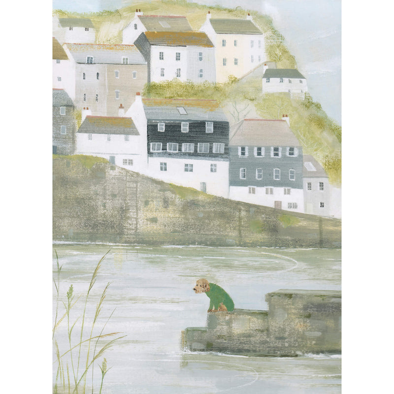 Print-HC188P - Mevagissey Dog Art Print-Whistlefish