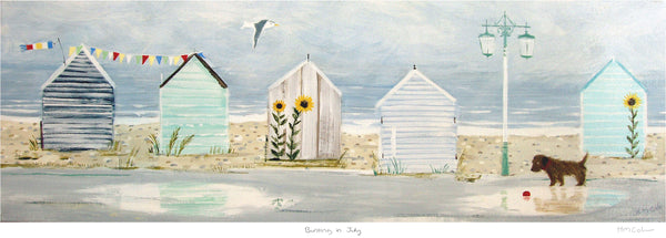 Print-HC205P - Bunting In July Small Art Print-Whistlefish