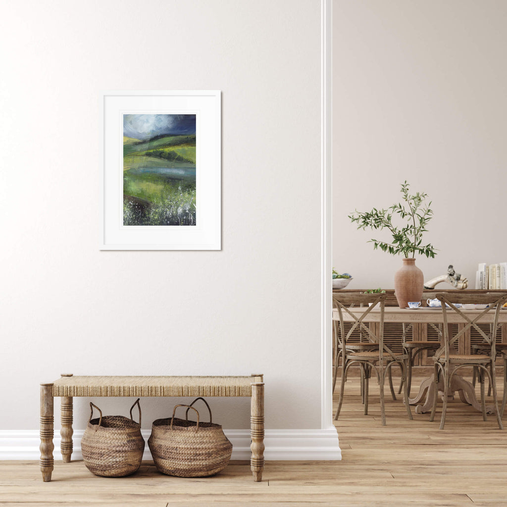 Print-HCL44P - Verdant Hills Art Print-Whistlefish