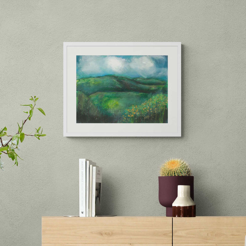 Print - HCL47P - Blossoming Foothills Medium Art Print - Blossoming Foothills Medium Art Print - Whistlefish