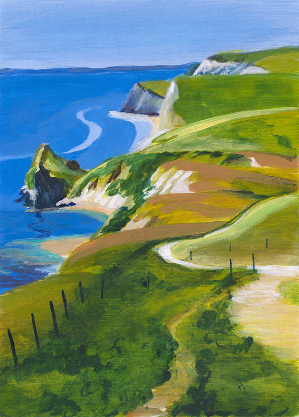 Print-IC02304P - Coast Path No. 2 Small Art Print-Iris Clelford
