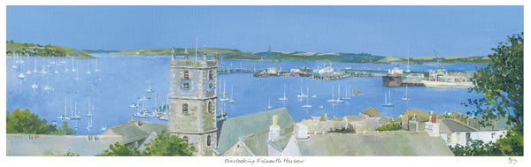 Print-IC102P - Overlooking Falmouth Harbour Art Print-Whistlefish